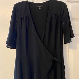 BLACK WRAP AROUND DRESS